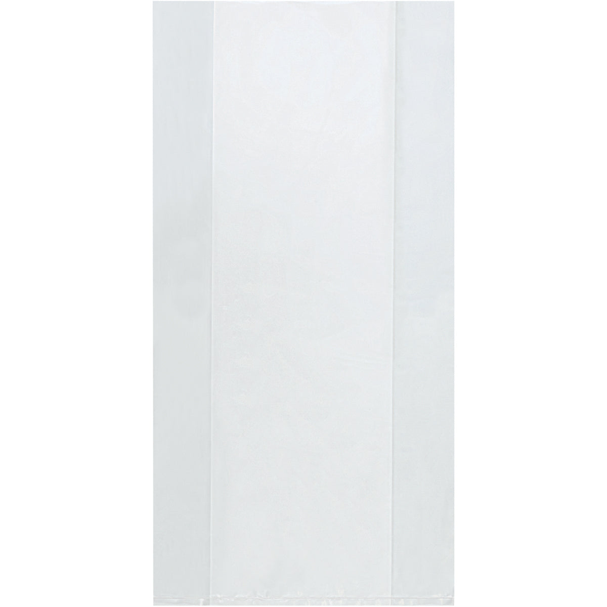 100-Pack of 24x10x48 (3 mil) Gusseted Clear Poly Bags per Case