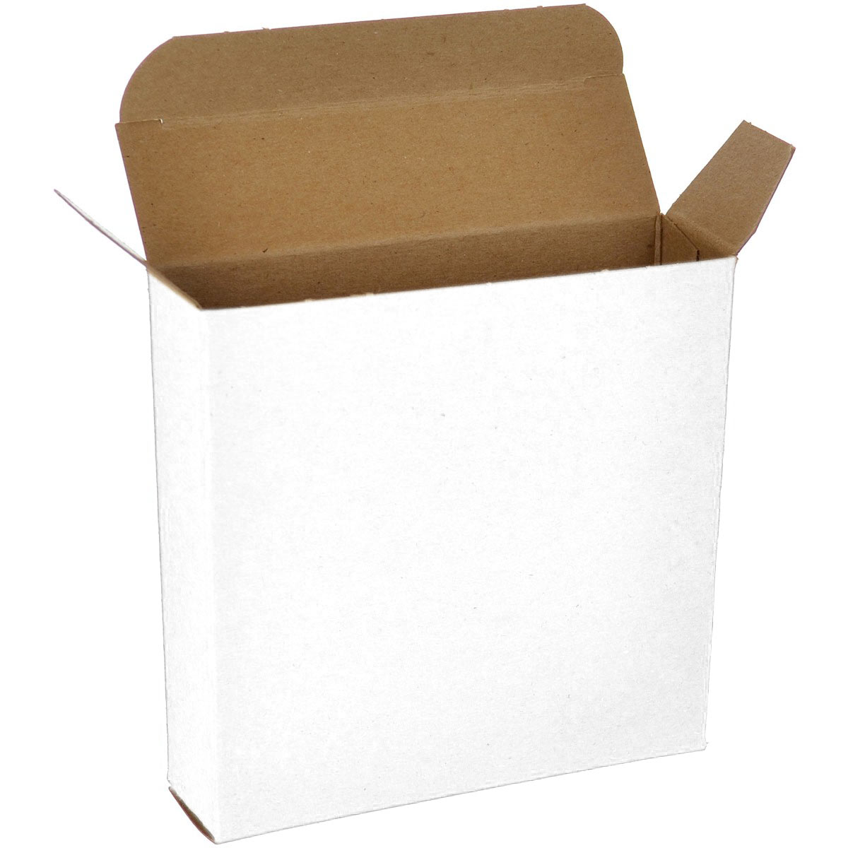500-Piece Case of 4 1/4 x 1 1/4 x 4 1/4 Inch White 24-Point Single-Piece Chipboard Folding Cartons