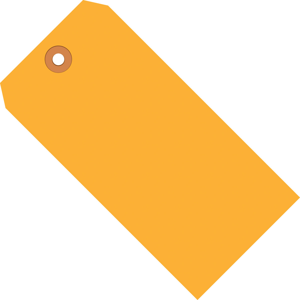 1000pcs/Case 4 3/4 x 2 3/8 Fluorescent Orange 13 Pt. High - Visibility Shipping Tags