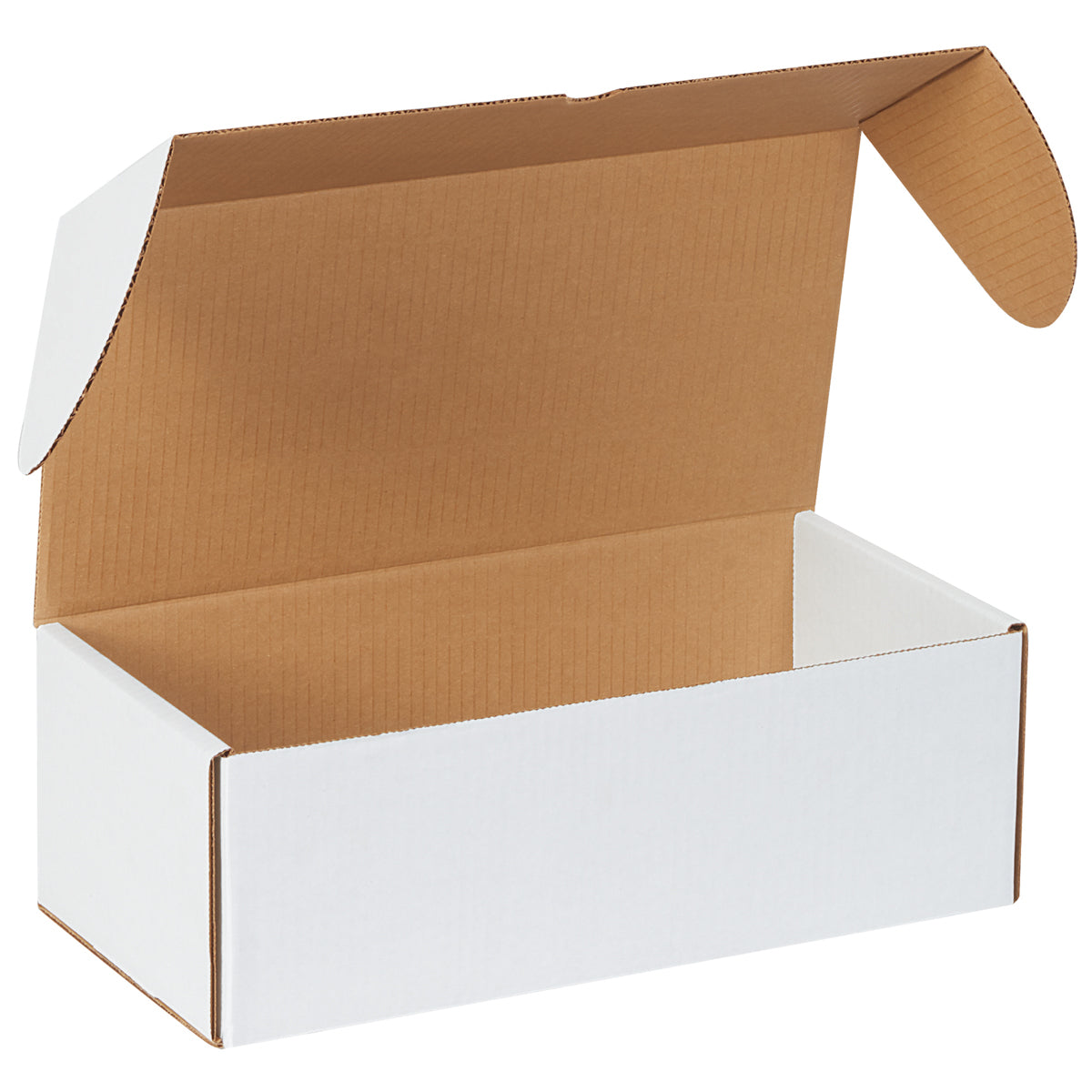 25-Pack 14 1/2 x 7 1/4 x 5 White Outside Tuck Corrugated Shipping Mailers