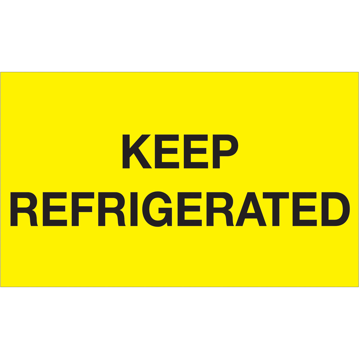 500/Roll Fluorescent Yellow 3 x 5 Labels - Keep Refrigerated