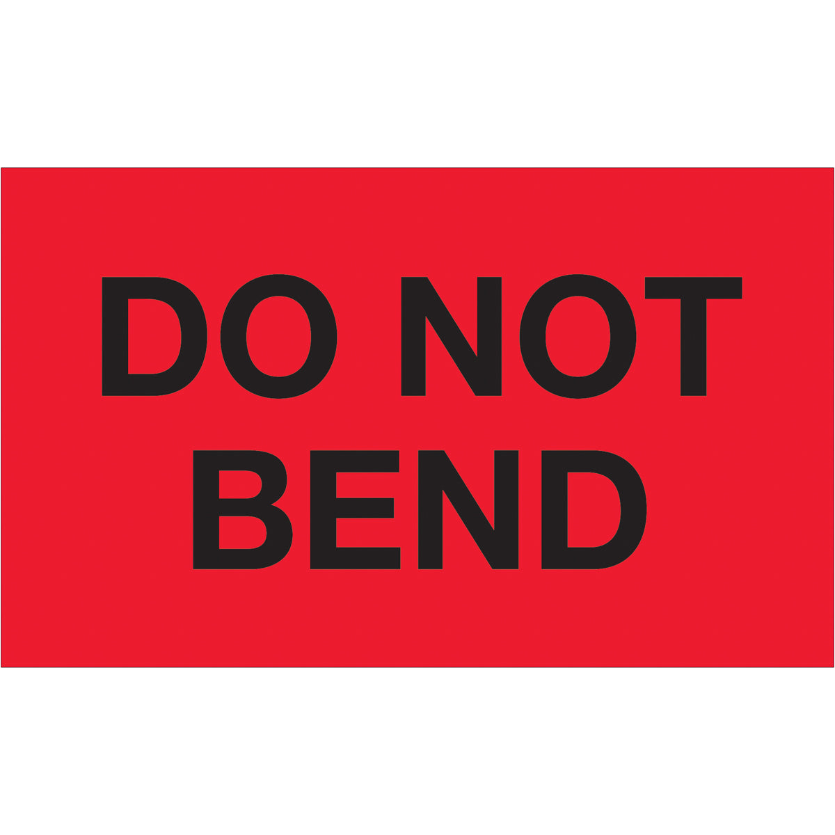 500/Roll Fluorescent Red 3 x 5 Do-Not-Bend Pressure-Sensitive Labels