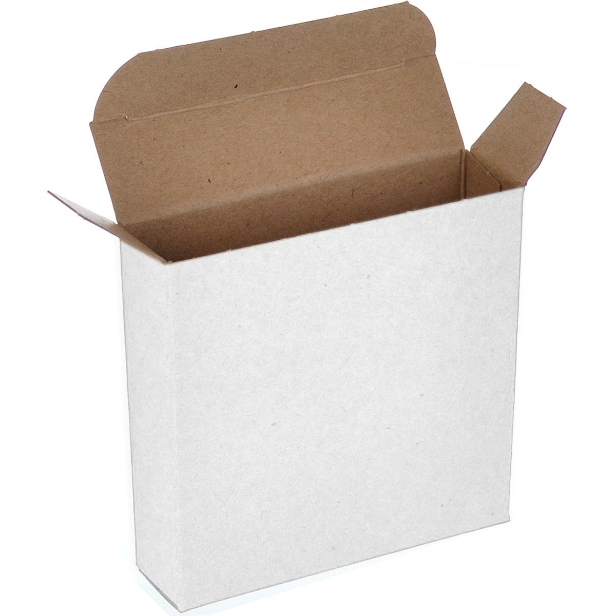 3 5/8 x 1 x 3 5/8 Inch White 24pt Single-piece Chipboard Folding Carton Packaging - Pack of 1000 per Case