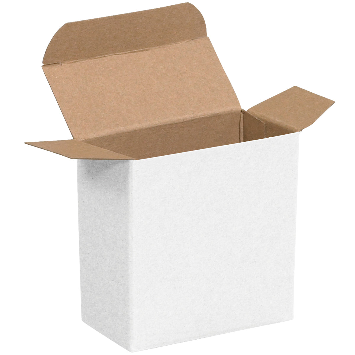 3 5/16 x 1 1/2 x 3 5/16 White 24pt Single-piece Chipboard Folding Carton, 1000 per Case