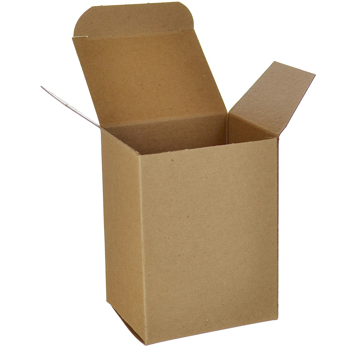 500/Case of 3 x 2 1/2 x 4 Brown 24pt Single-piece Chipboard Folding Cartons
