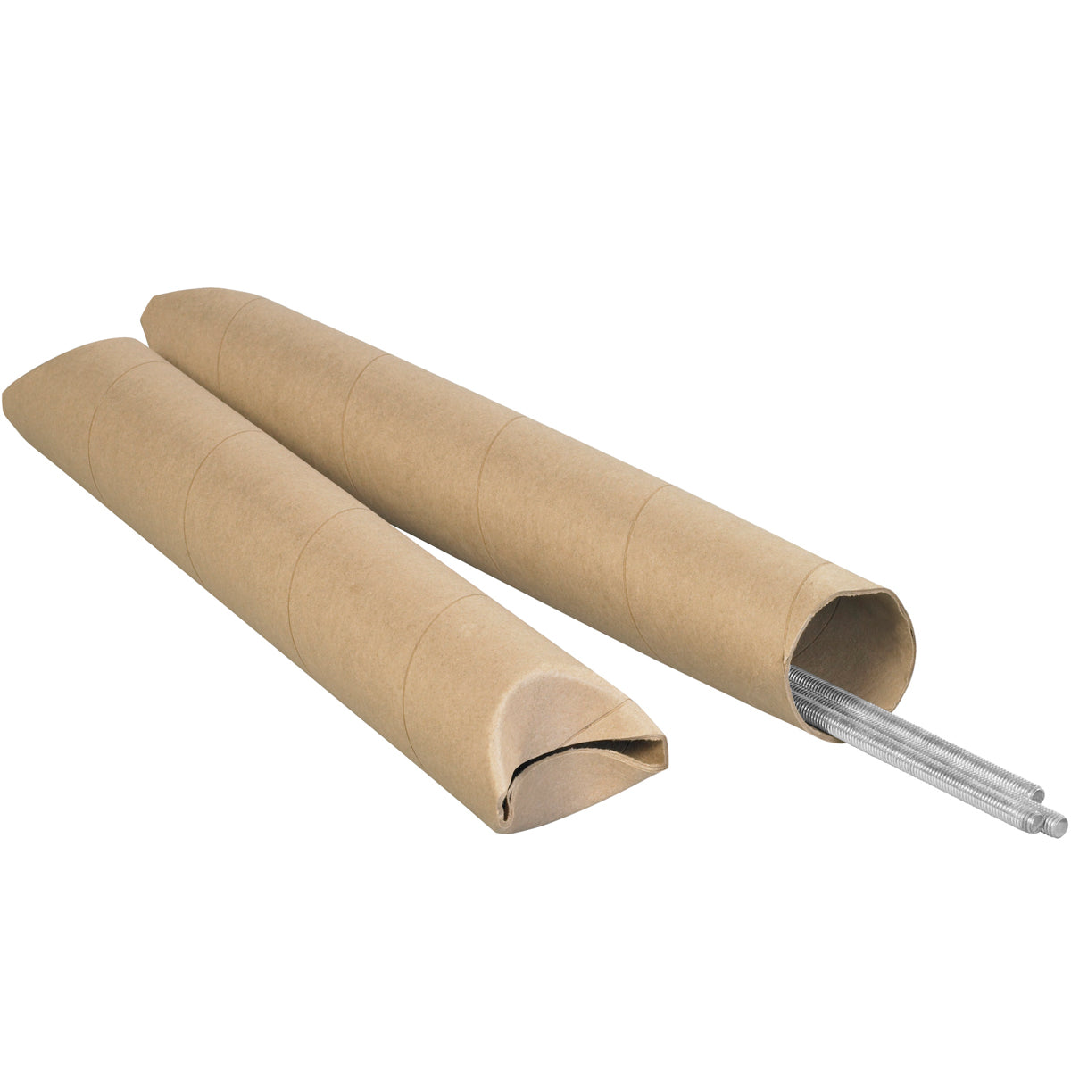 24/Case of 3 x 36 Kraft Mailing Tubes with Crimped Ends, 0.070 Gauge