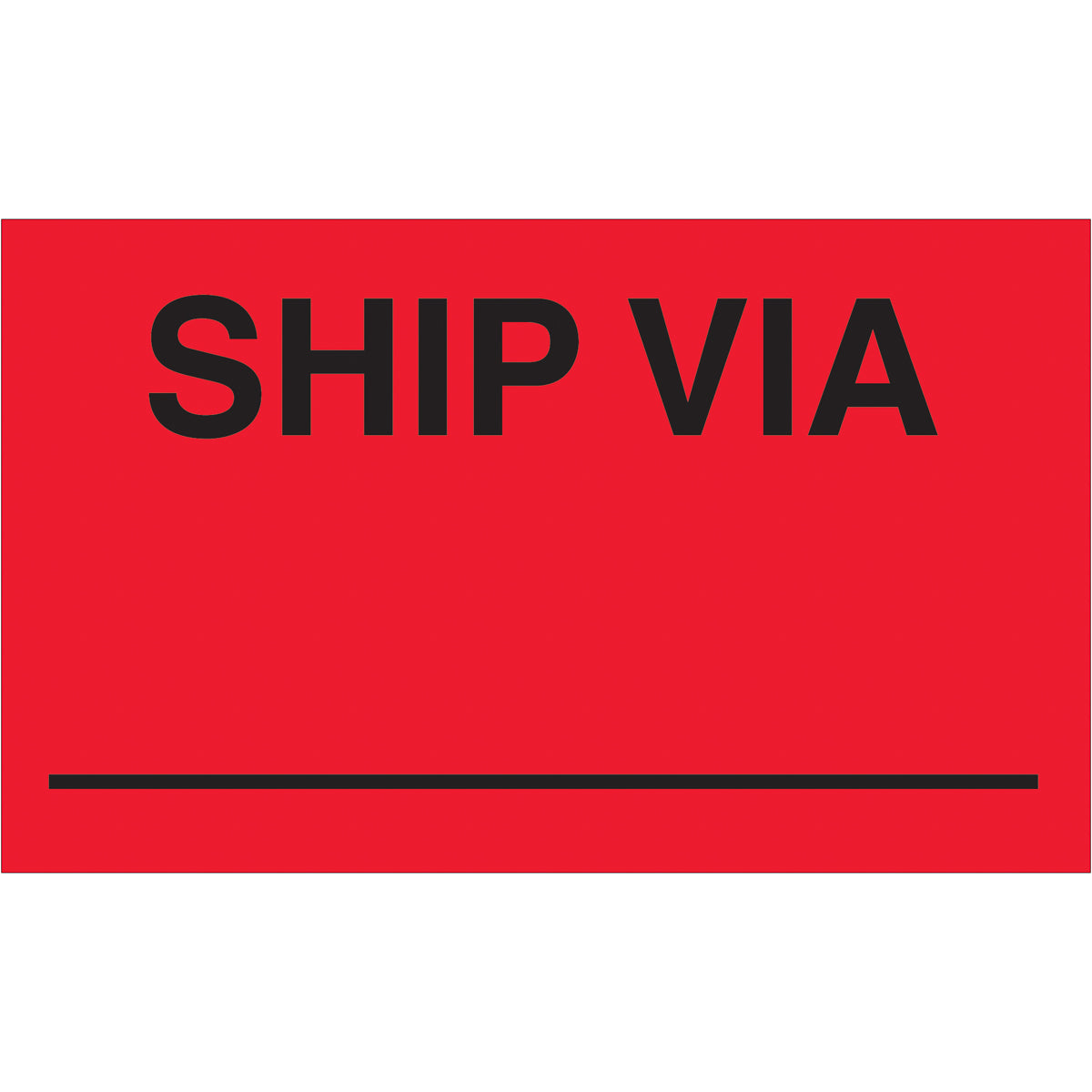 500/Roll of 3 x 5 Fluorescent Red Shipping Labels
