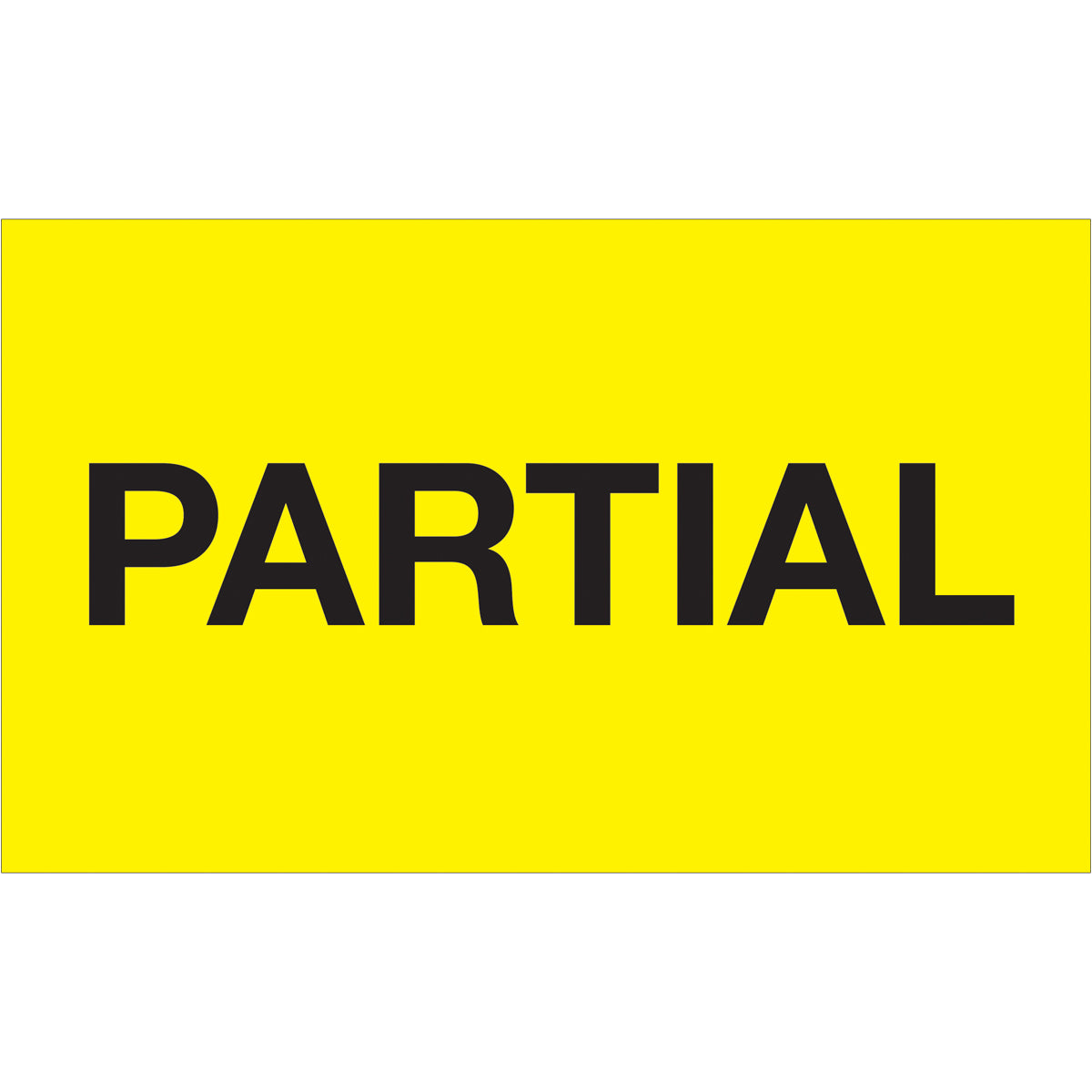 500/Roll of 3 x 5 Fluorescent Yellow Partial Labels