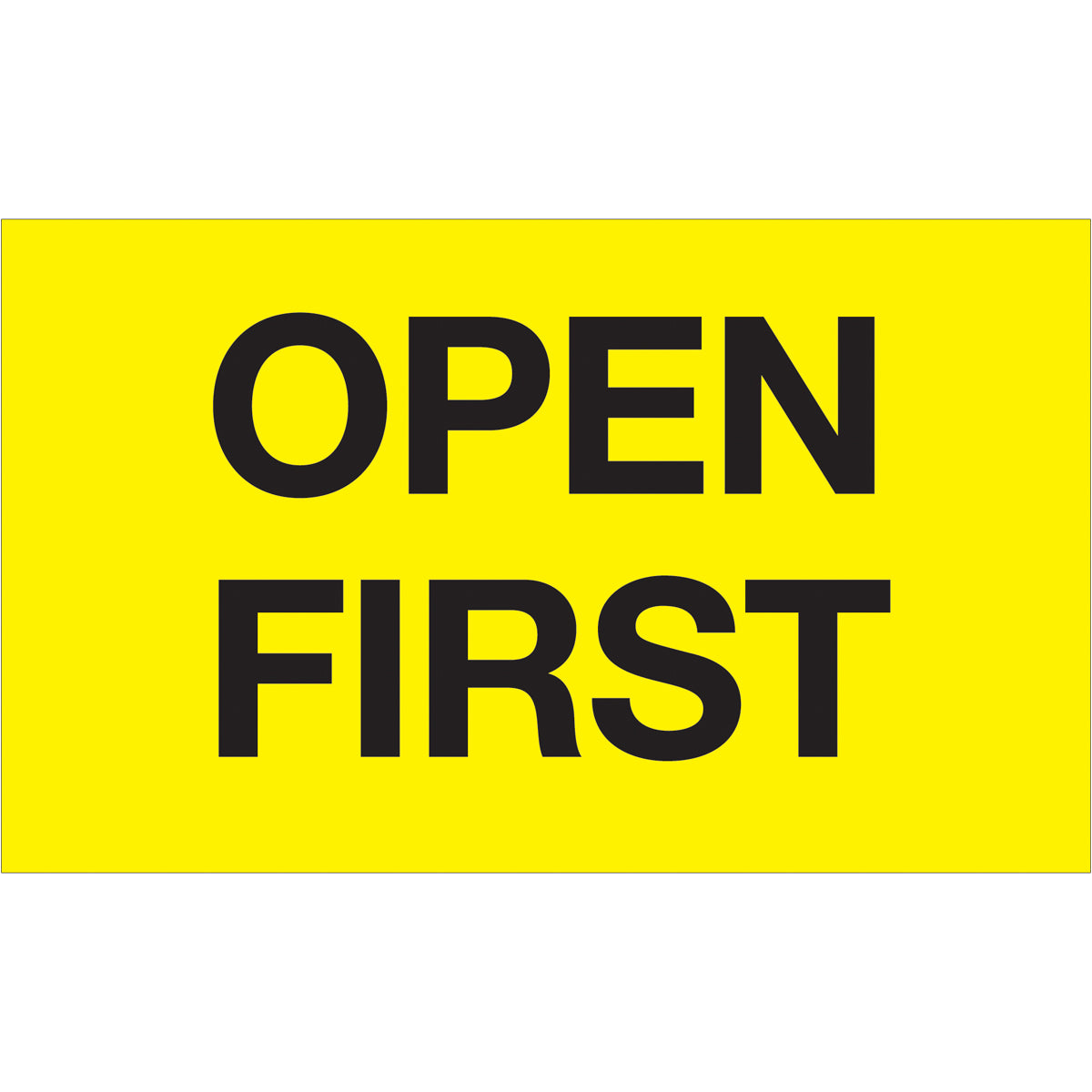 Fluorescent Yellow 3 x 5 Open - First Pressure - Sensitive Labels with 500 Labels per Roll for Bold Instructions and Warnings