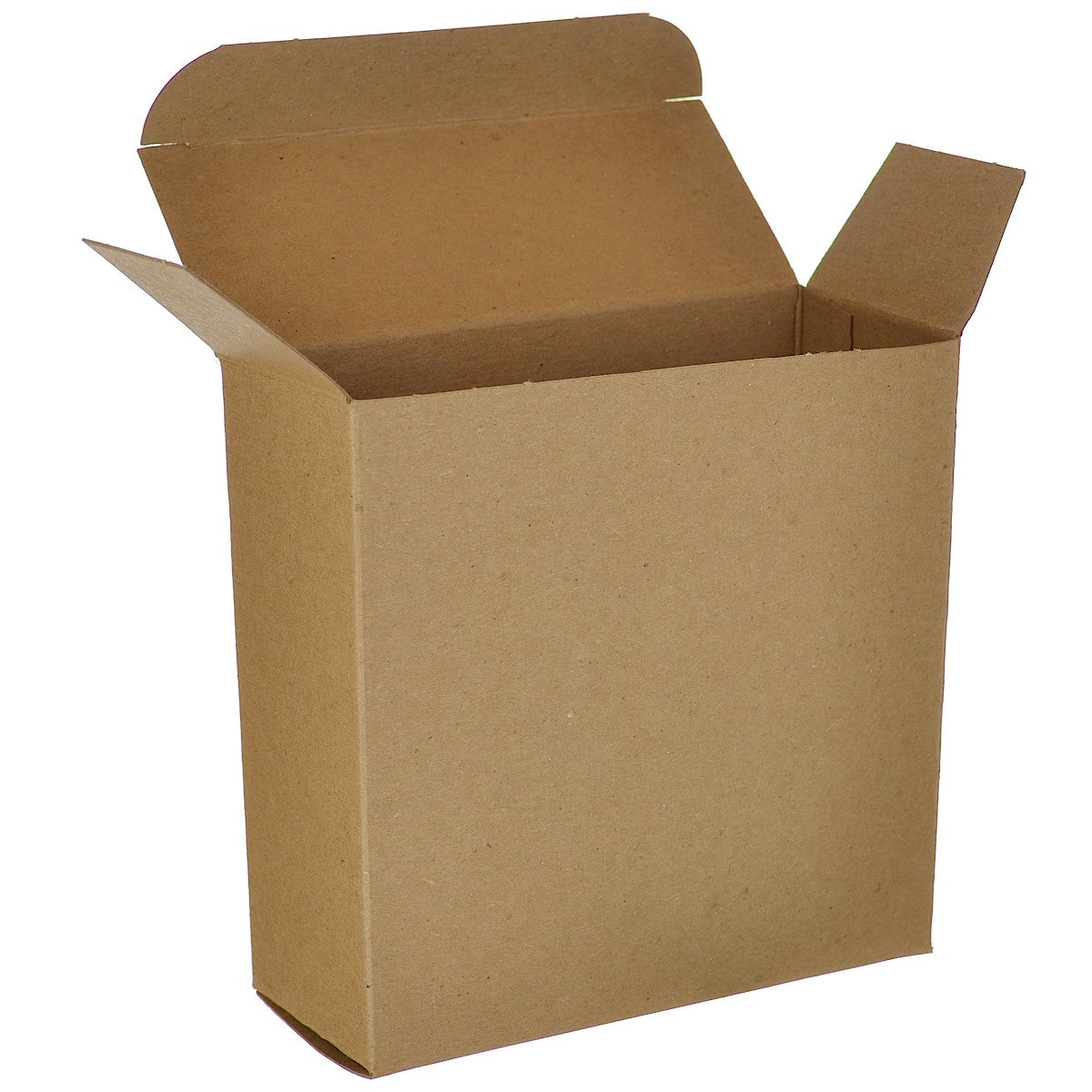 Brown 24pt One-piece Chipboard Folding Carton with Dimensions of 4 1/2 x 1 7/8 x 4 1/2, Packed 250 per Case for Storage and Shipping