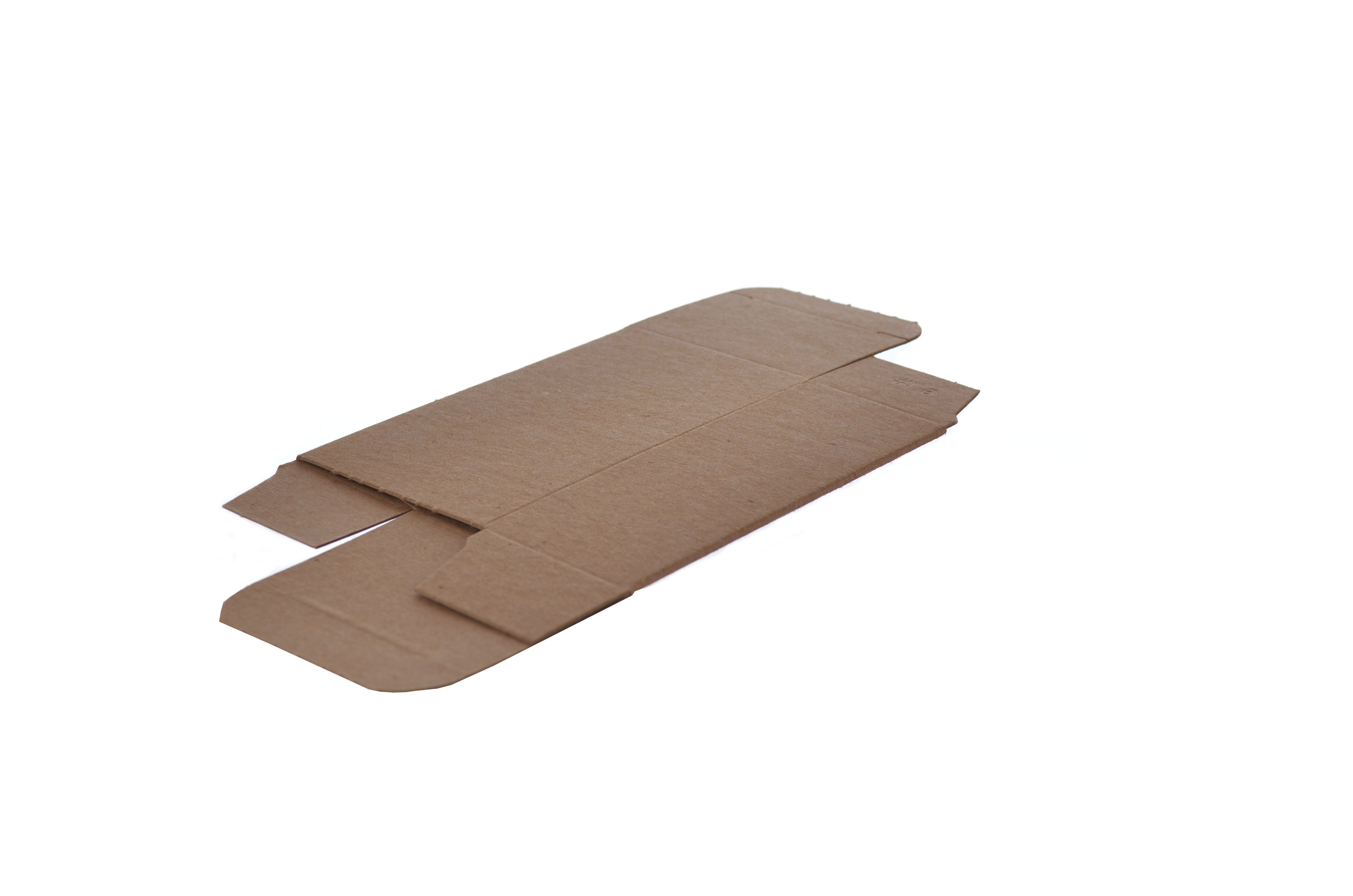 Pack of 500, 3 x 2 x 5 Inch, 24pt Thick, Single - piece, Brown Chipboard Folding Cartons per Case