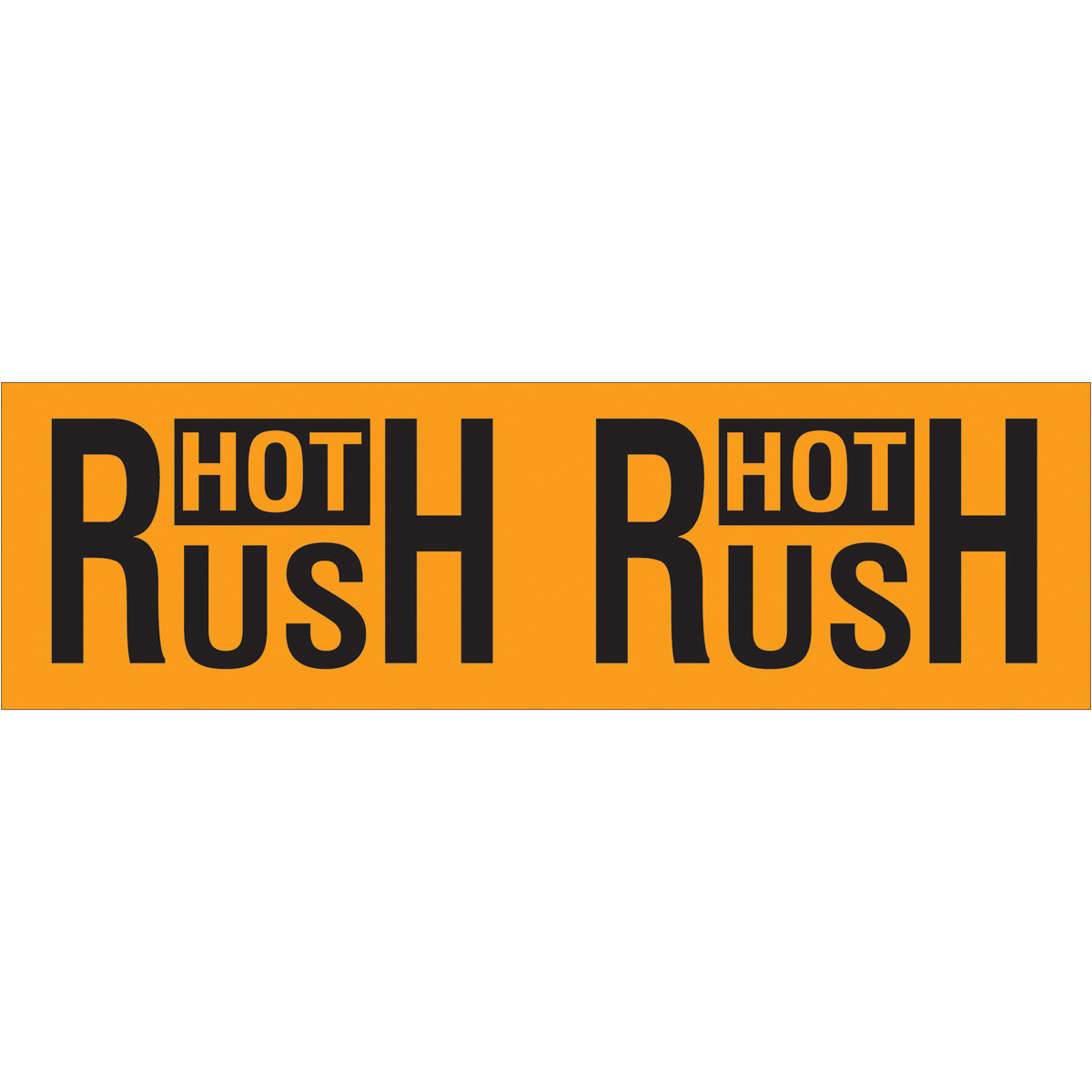 500/Roll of 3 x 10 Fluorescent Orange Hot Rush Pressure - Sensitive Labels