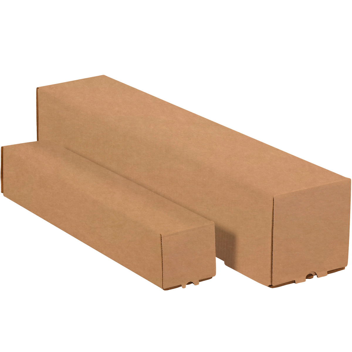 Bundle of 25 Square Kraft Corrugated Mailing Tubes (3 x 3 x 18)