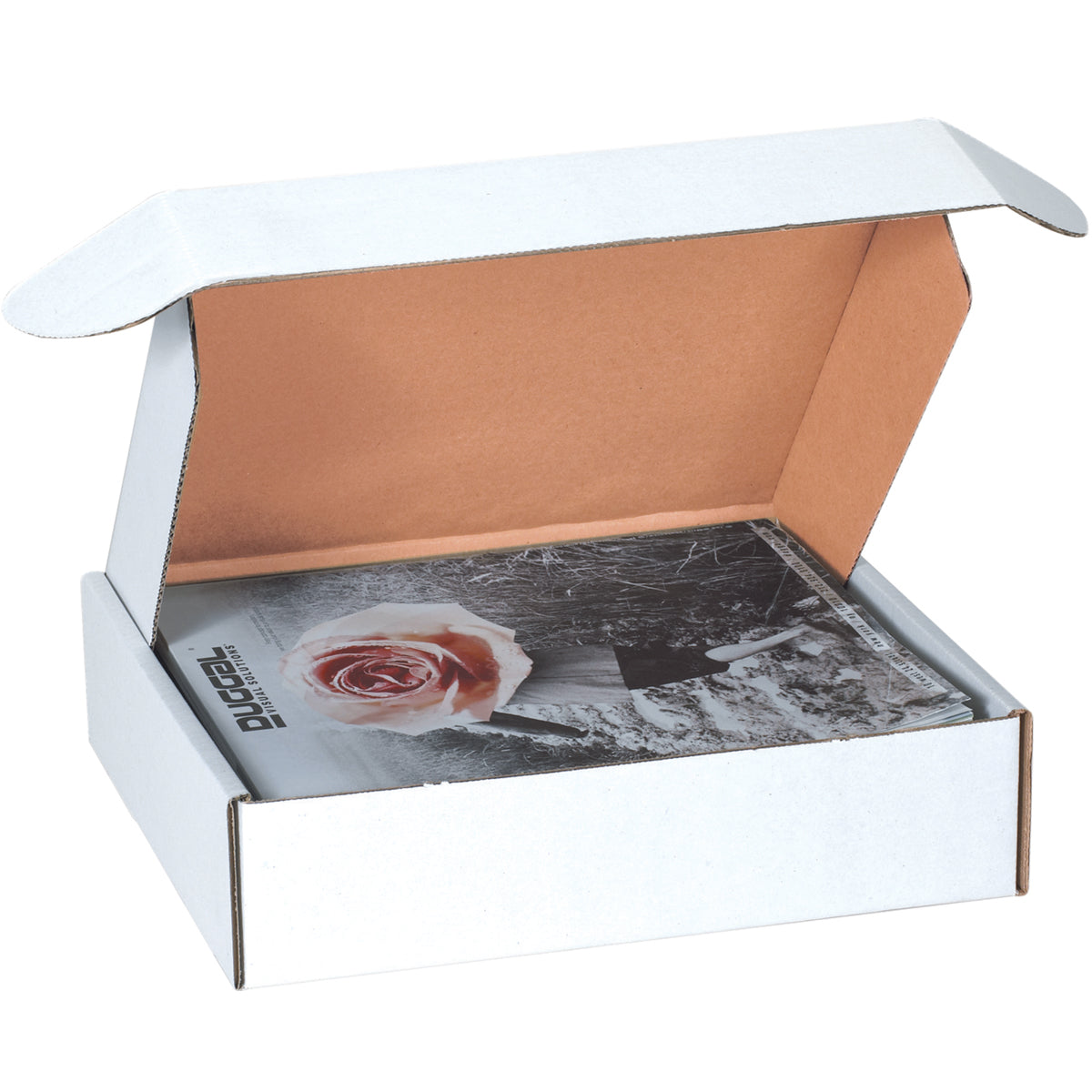 14 x 10 x 3 White Deluxe Bundle of 50 Literature Mailers