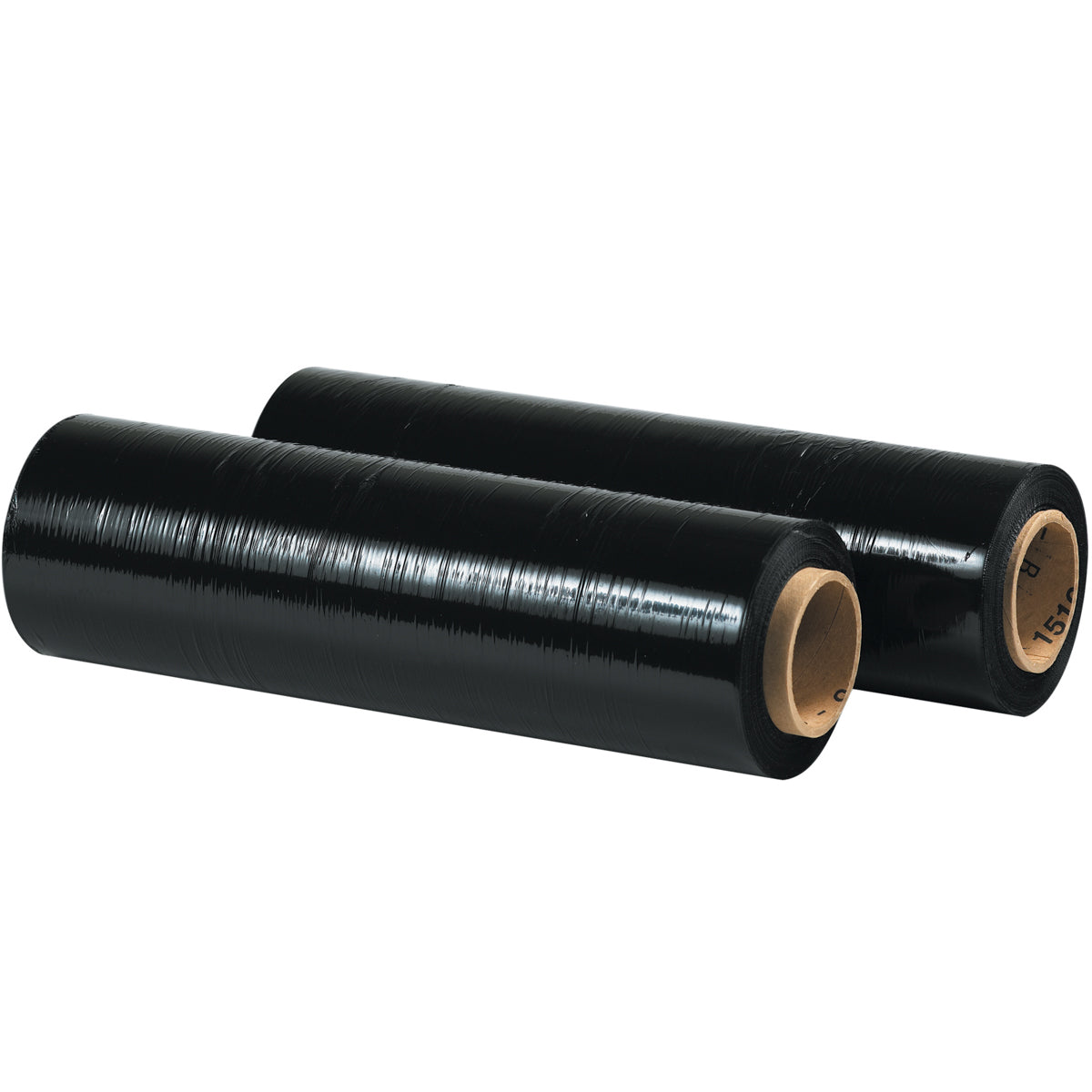 1500 Feet/Roll Black Opaque 18 80 Gauge Stretch Film, 4 per Case