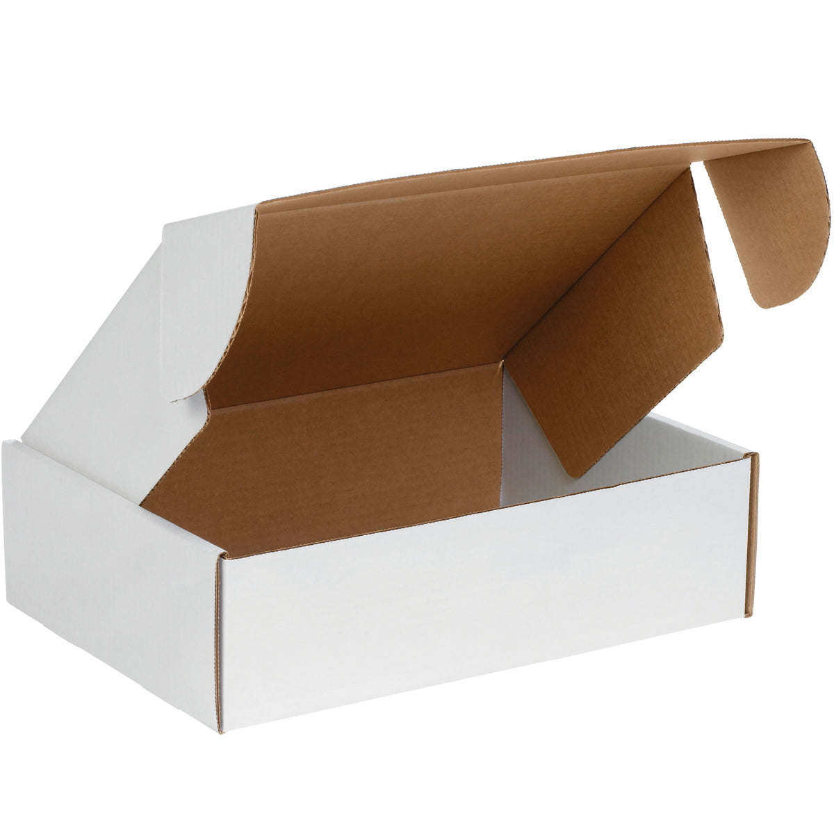 White Deluxe 14 x 10 x 4 - Inch Corrugated Literature Mailers Packed in Bundles of 50
