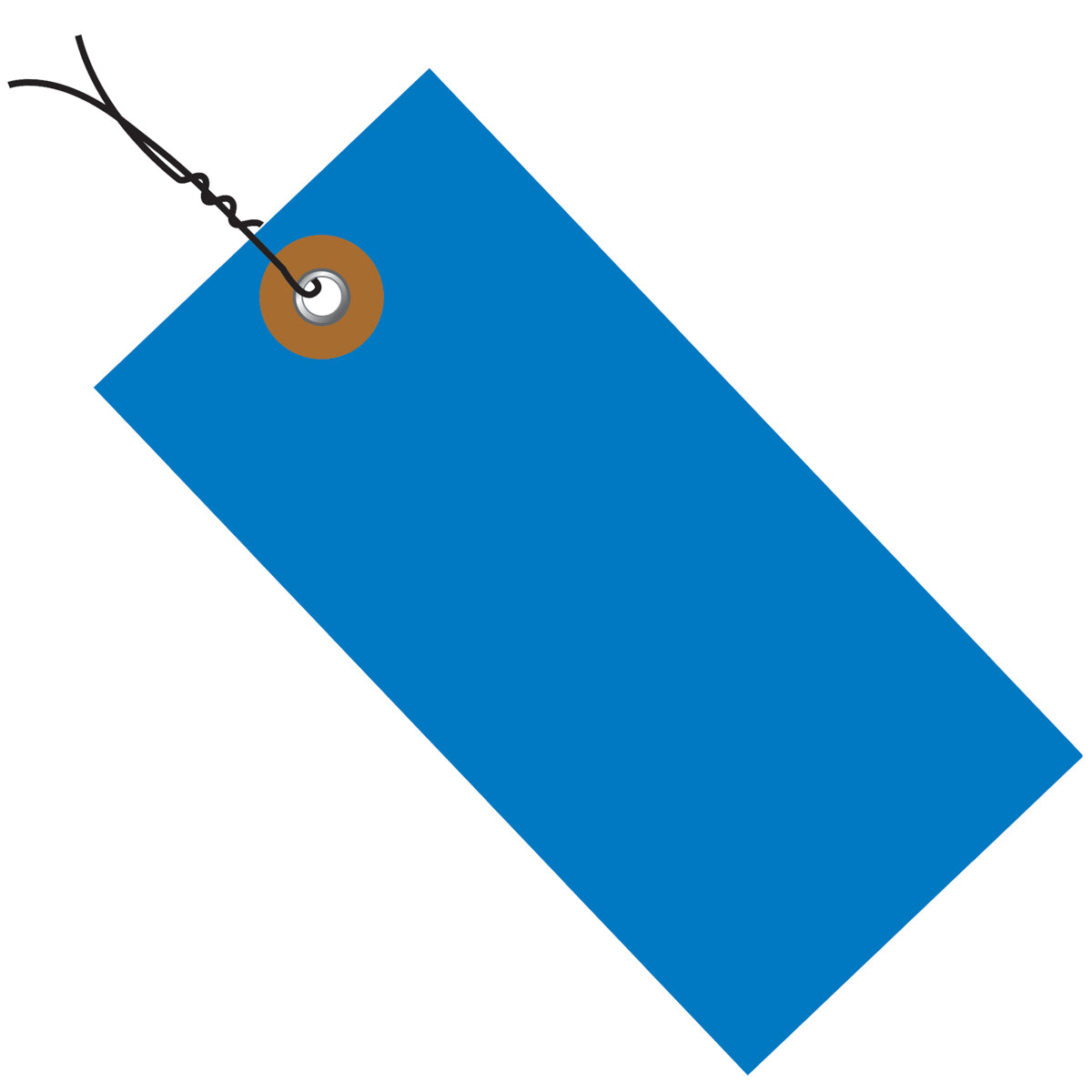 Lightweight Pre - Wired 4 - 3/4 x 2 - 3/8 Blue Tyvek Shipping Tags, 100 per Case