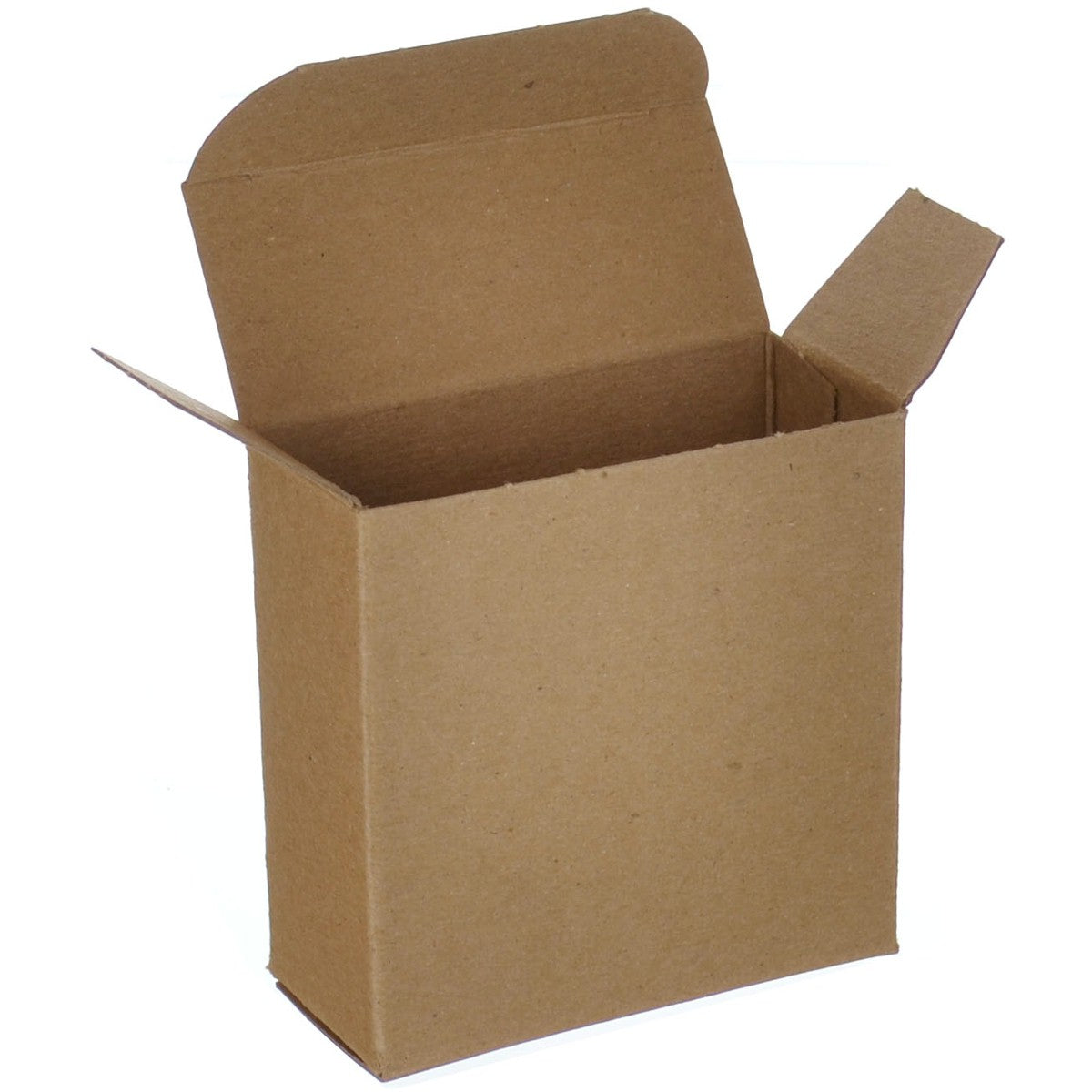 Case of 1000 Brown 3 x 1 5/16 x 3 24pt One-piece Folding Chipboard Cartons