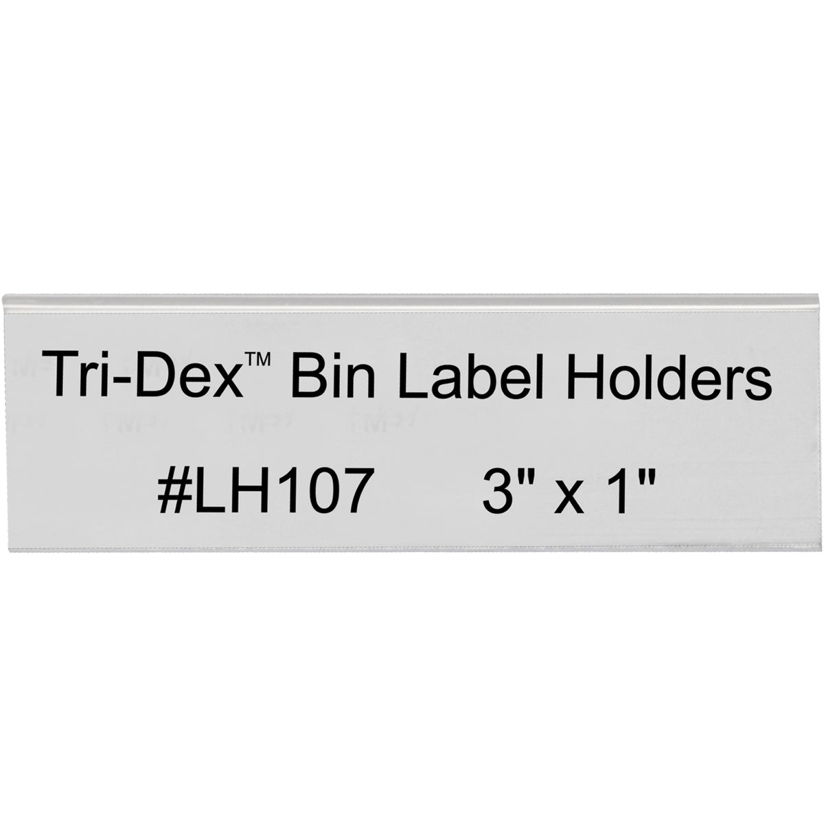 25-Piece Case of 3 x 1 Tri-Dex Bin Label Holders for Organized Storage