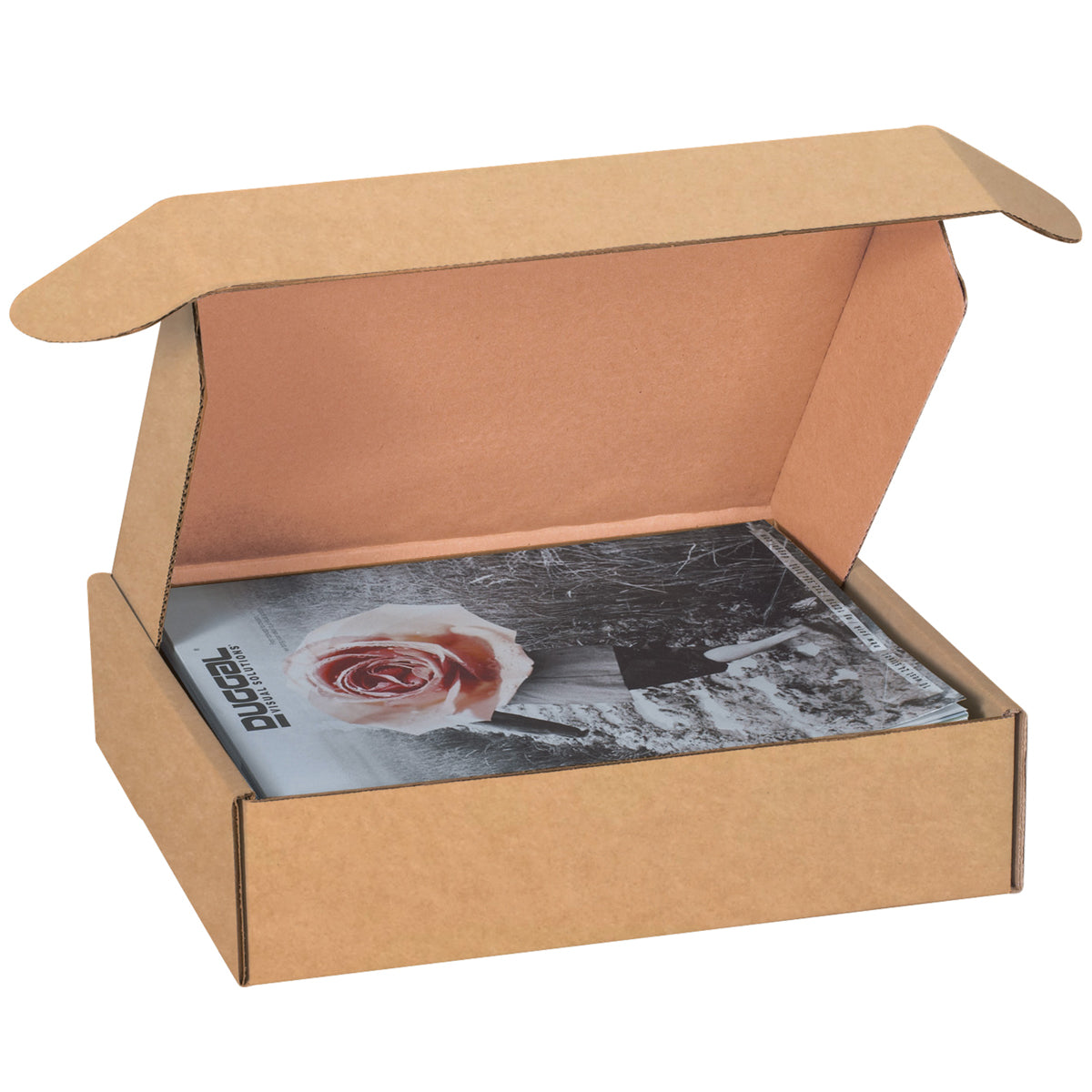 Deluxe 14 x 10 x 3 Brown Corrugated Literature Mailers Pack of 50