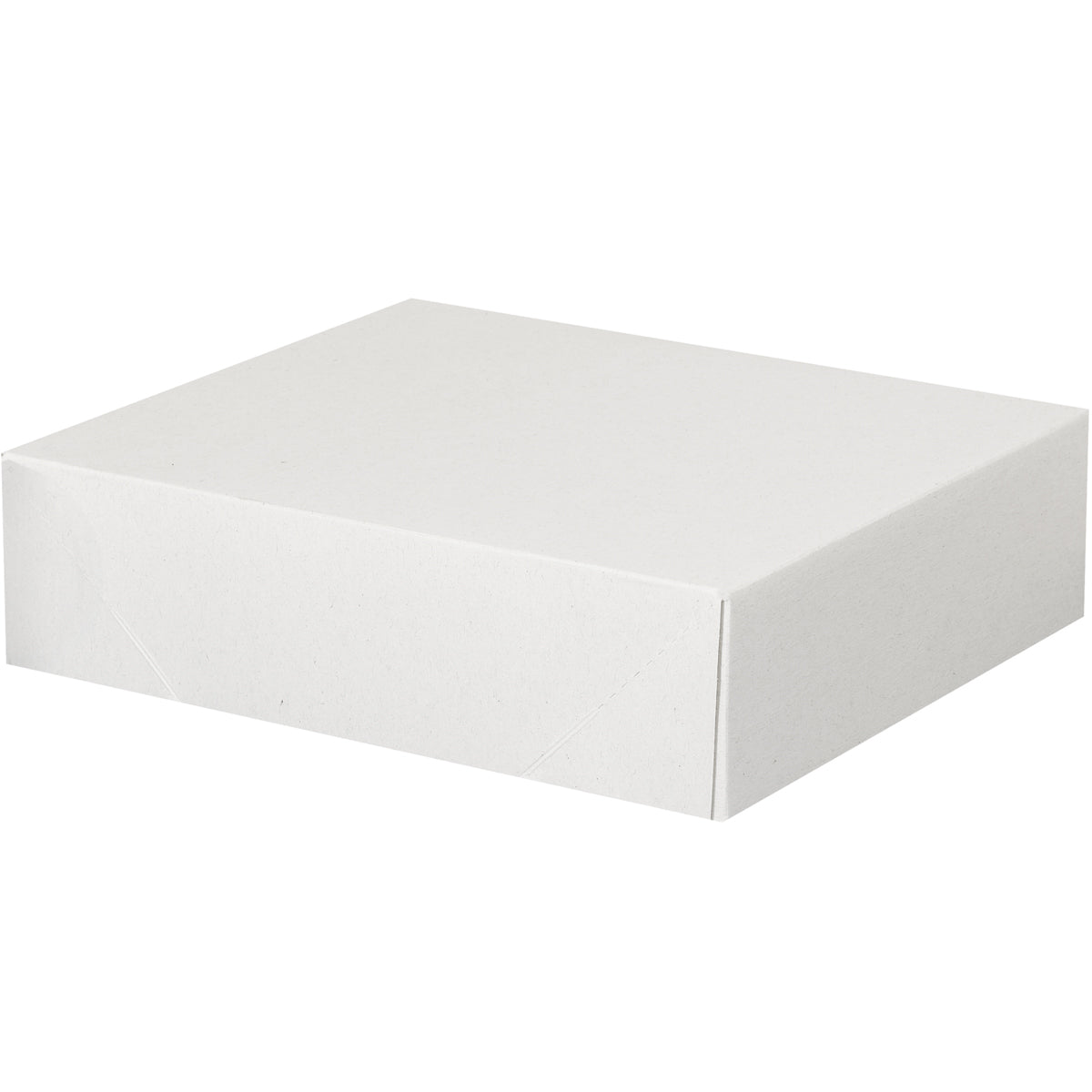 150/Case 2-pc White Folding Carton in 11 1/8 x 9 1/2 x 3 Business Form Size
