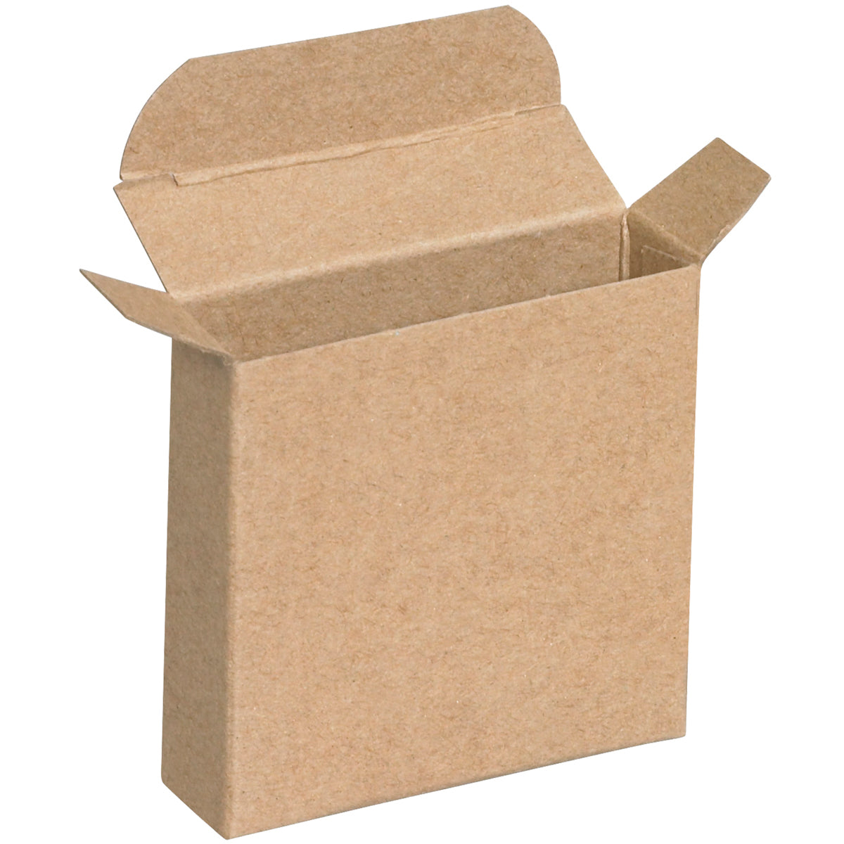Case of 1000 Brown 3 x 7/8 x 3-inch 24pt Single-piece Chipboard Folding Cartons