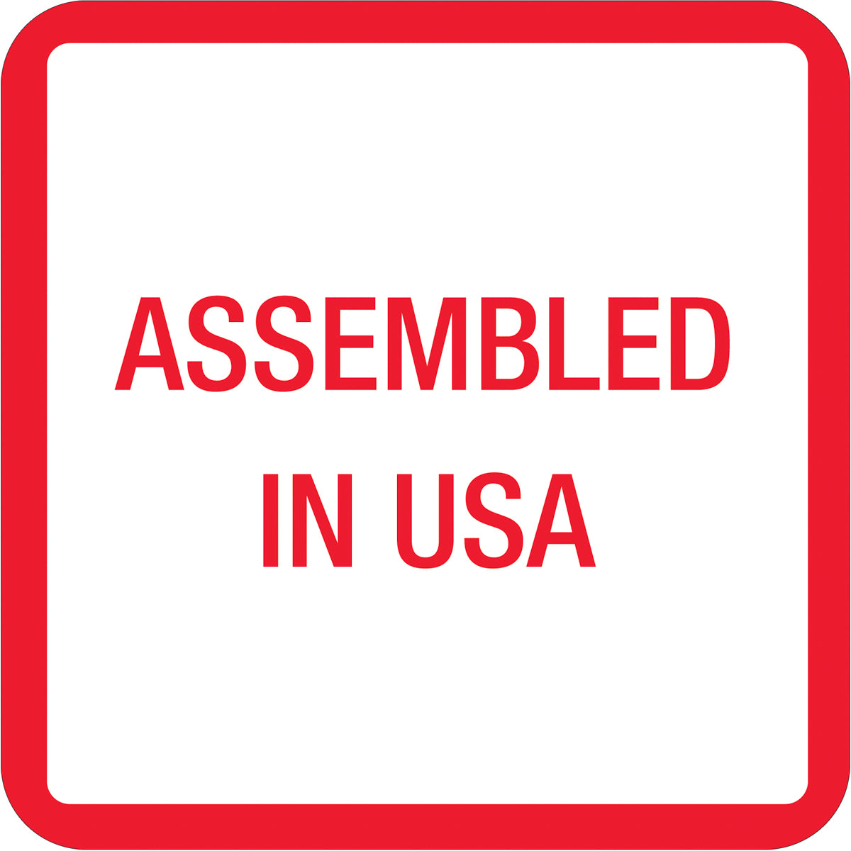500/Roll Assembled U.S.A. 1x1 Patriotic Product Labels