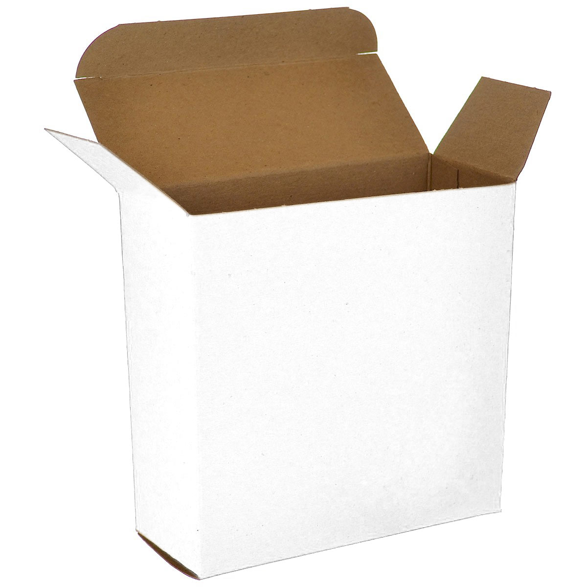 White 24pt Single-piece Chipboard Folding Carton with Dimensions of 4 1/2 x 1 7/8 x 4 1/2, Packed 250 per Case