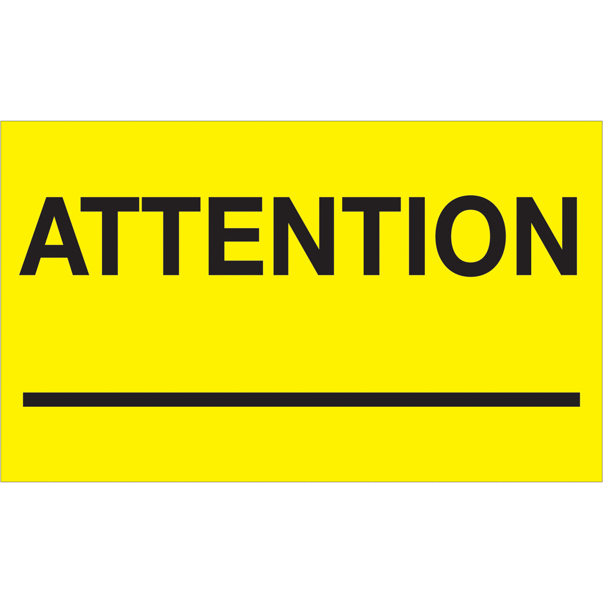 500/Roll Fluorescent Yellow 3 x 5 Attention Labels for Clear Instructions