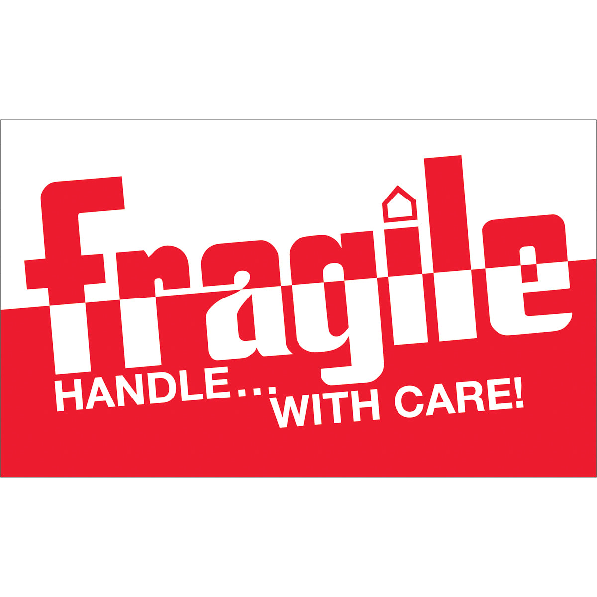 500 Per Roll of 3 x 5 Fragile Caution Stickers for Handling with Care