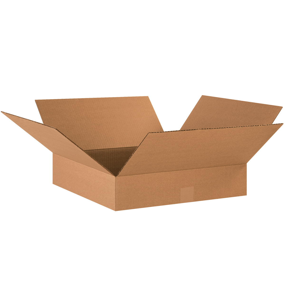 Bundle of 25 Brown Corrugated Boxes - 18 x 18 x 4 Dimensions