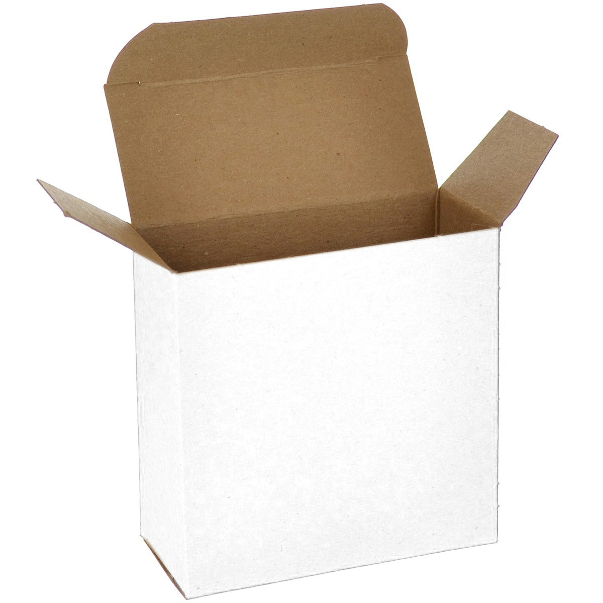 3 5/16 x 1 1/2 x 3 5/16 White 24pt Single-piece Chipboard Folding Carton, 1000 per Case