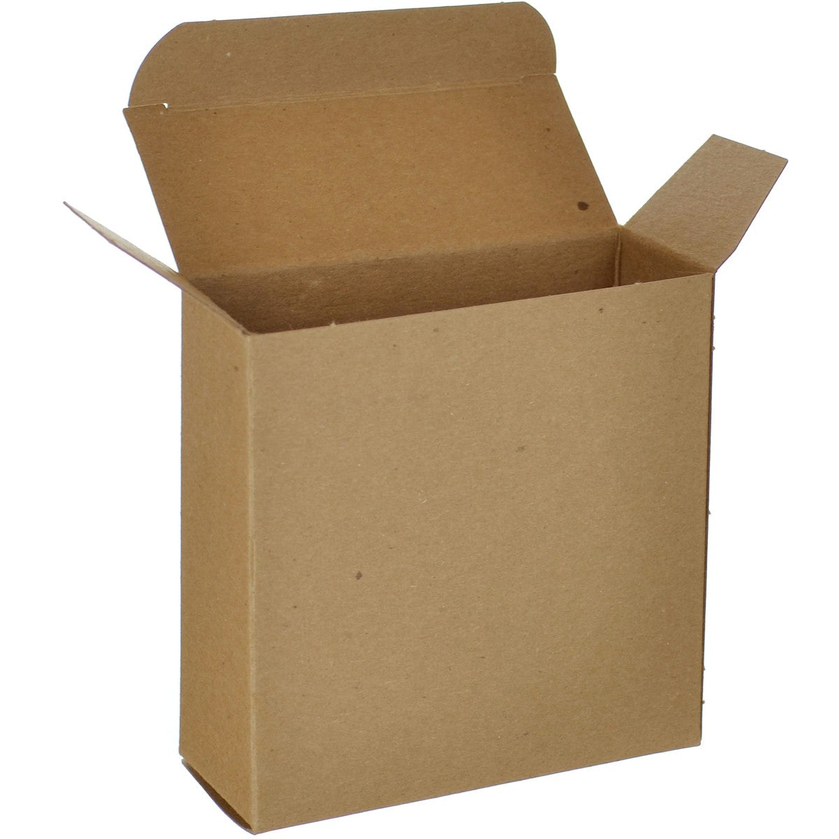 Pack of 500 Brown 24pt One - piece Chipboard Folding Cartons, Measuring 4 x 1 5/8 x 4