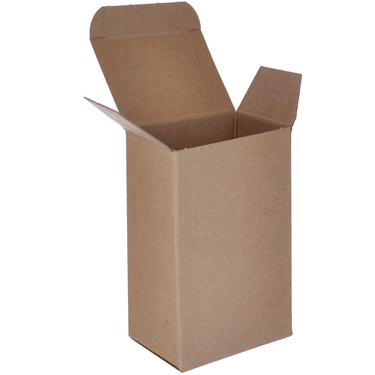 250/Case 3.5 x 2.5 x 5.5 Brown 24pt Single-piece Chipboard Folding Cartons