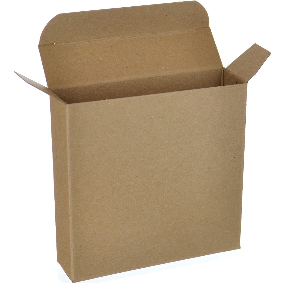 Case of 500 Brown 4 x 1 1/16 x 4 Inch, 24pt Single-piece Chipboard Folding Cartons for Packaging