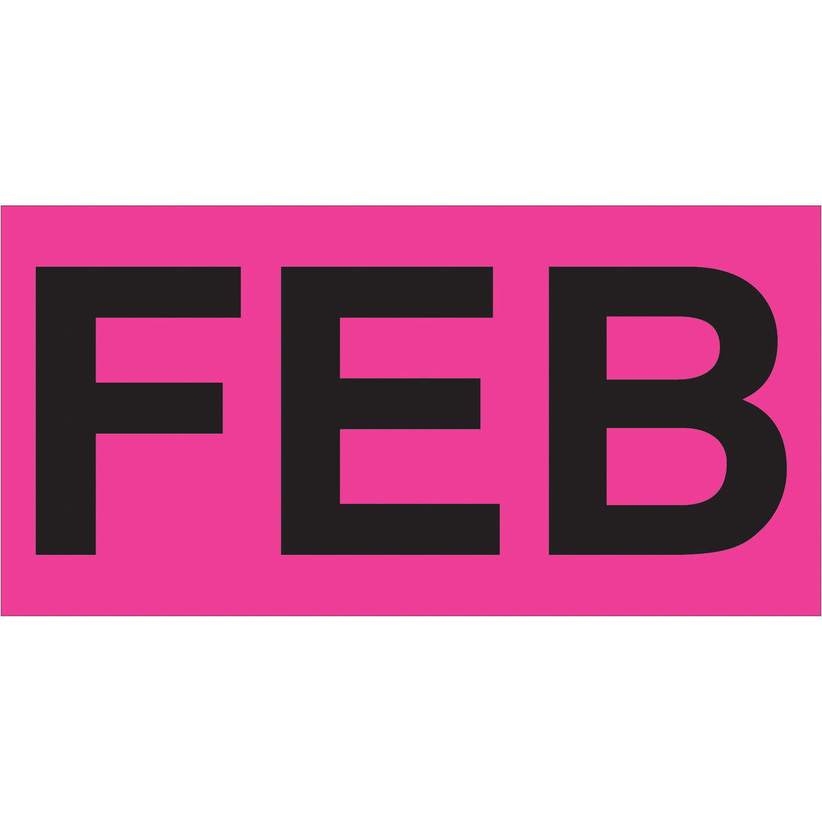 500/Roll Fluorescent Pink Months of the Year Labels, 3 x 6 Size