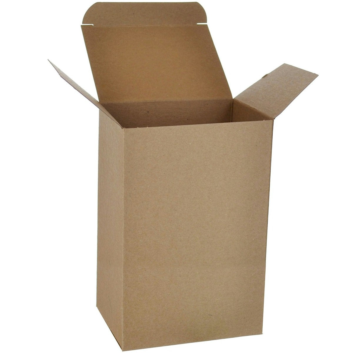 Pack of 500, 3 x 2 x 5 Inch, 24pt Thick, Single - piece, Brown Chipboard Folding Cartons per Case
