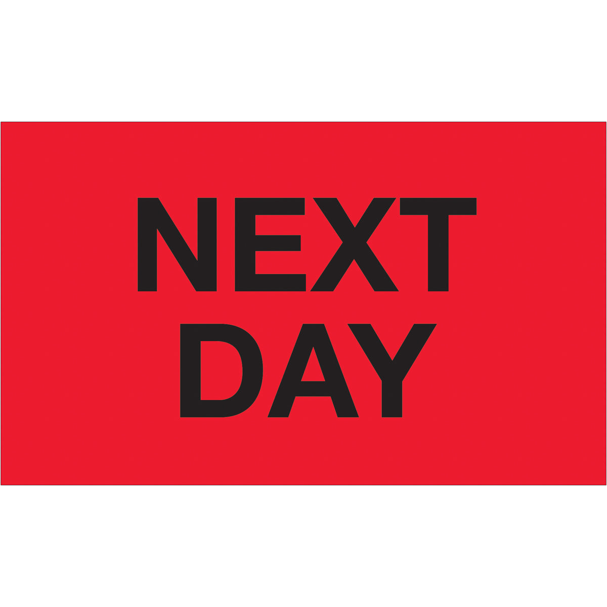 Next Day 3 x 5 Fluorescent Red Labels - 500 per Roll