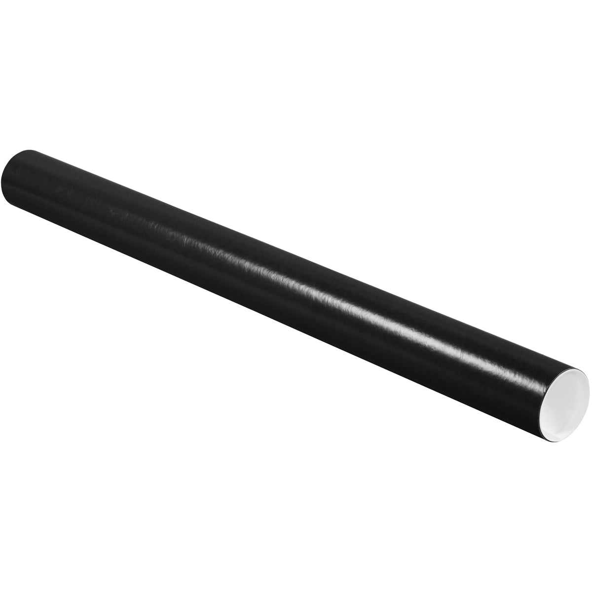 24/Case of 36-Inch Black Mailing Tubes with End Caps, 0.070 Gauge