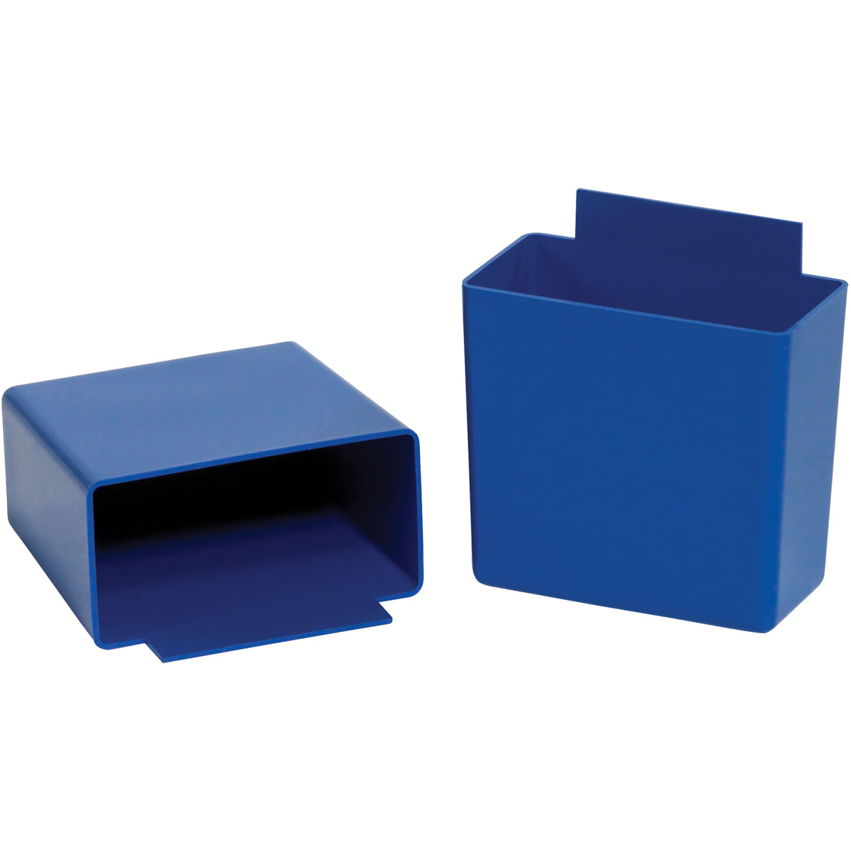 Blue Plastic Shelf Bin Cups - Dimensions 3 1/4 x 1 3/4 x 3, Pack of 48 per Case